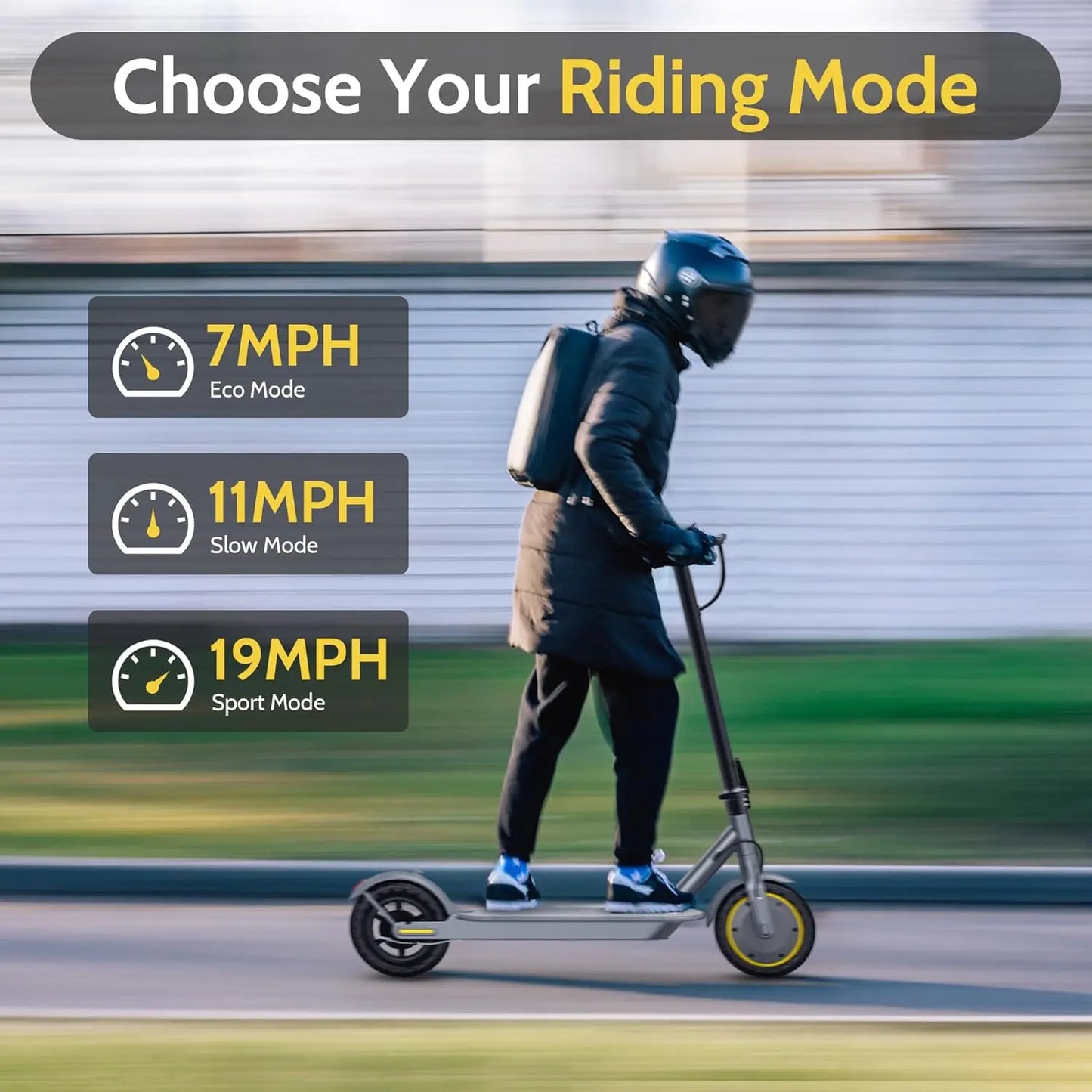 Aovopro T5 350W Foldable Electric Scooter 19Mph App 22Mile Range