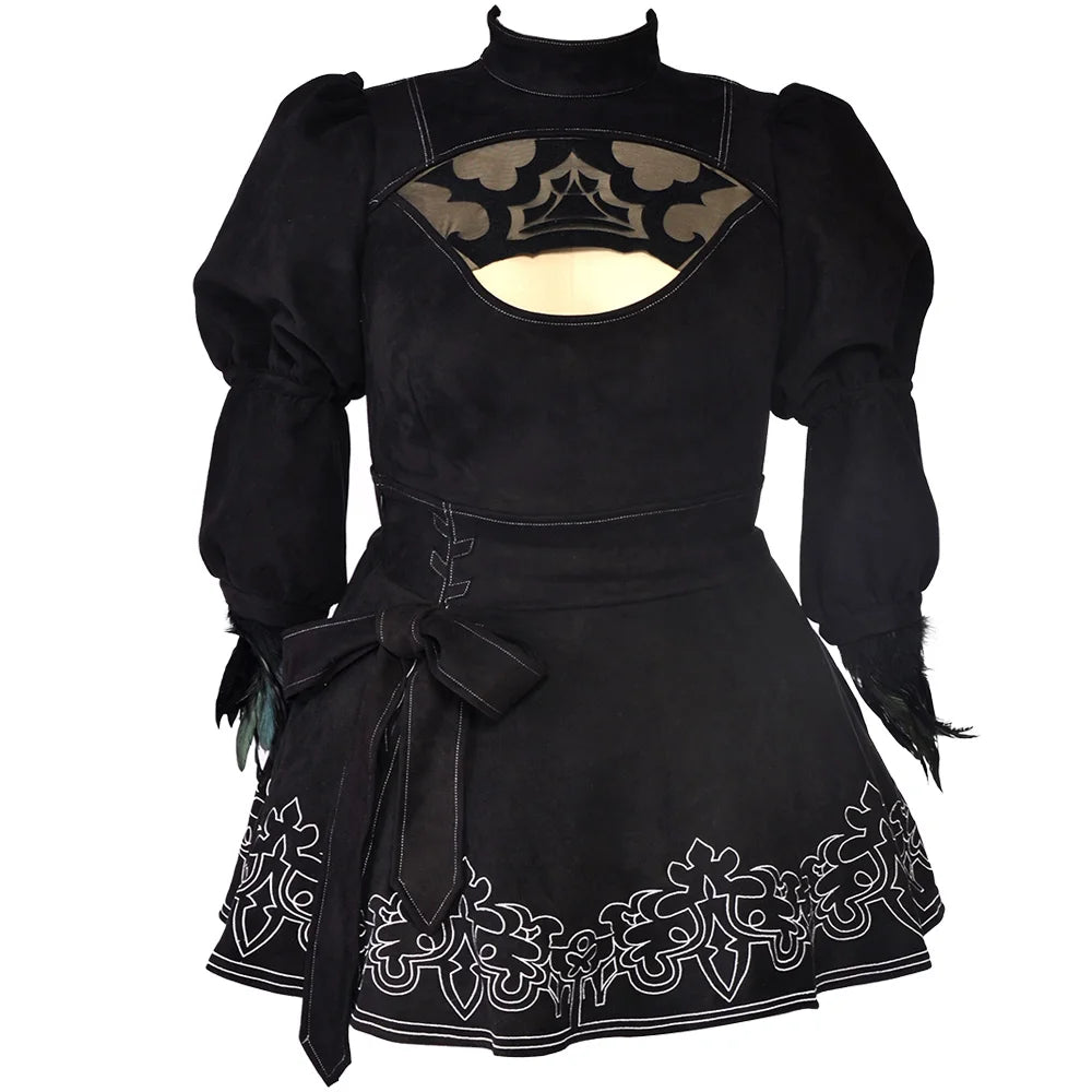 Miccostumes Women's Anime Cosplay Leotard Costume With Skirt Accessories
