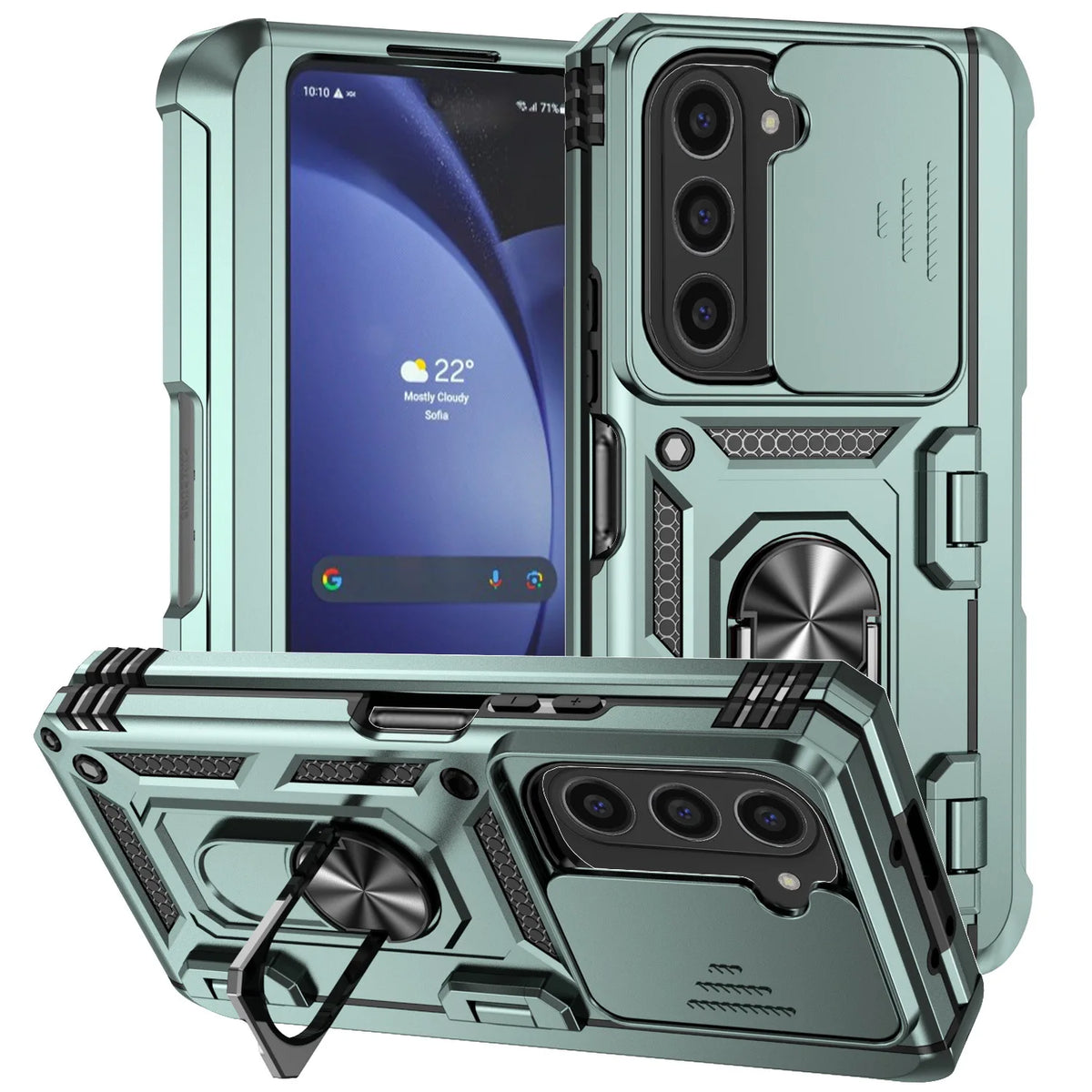 WeFor Samsung Galaxy Z Fold Case With Slide Lens Ring