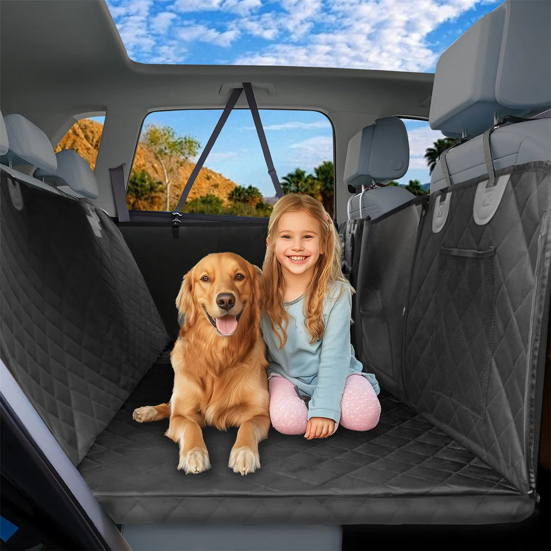 BINGOPAW Waterproof Dog Car Seat Cover With Travel Hammock