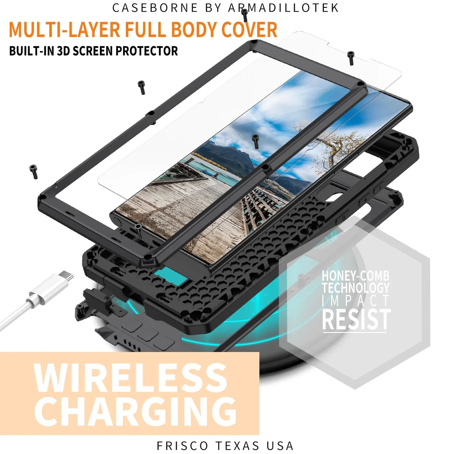 Rugged Full Body Case Samsung Galaxy S24 With Kickstand