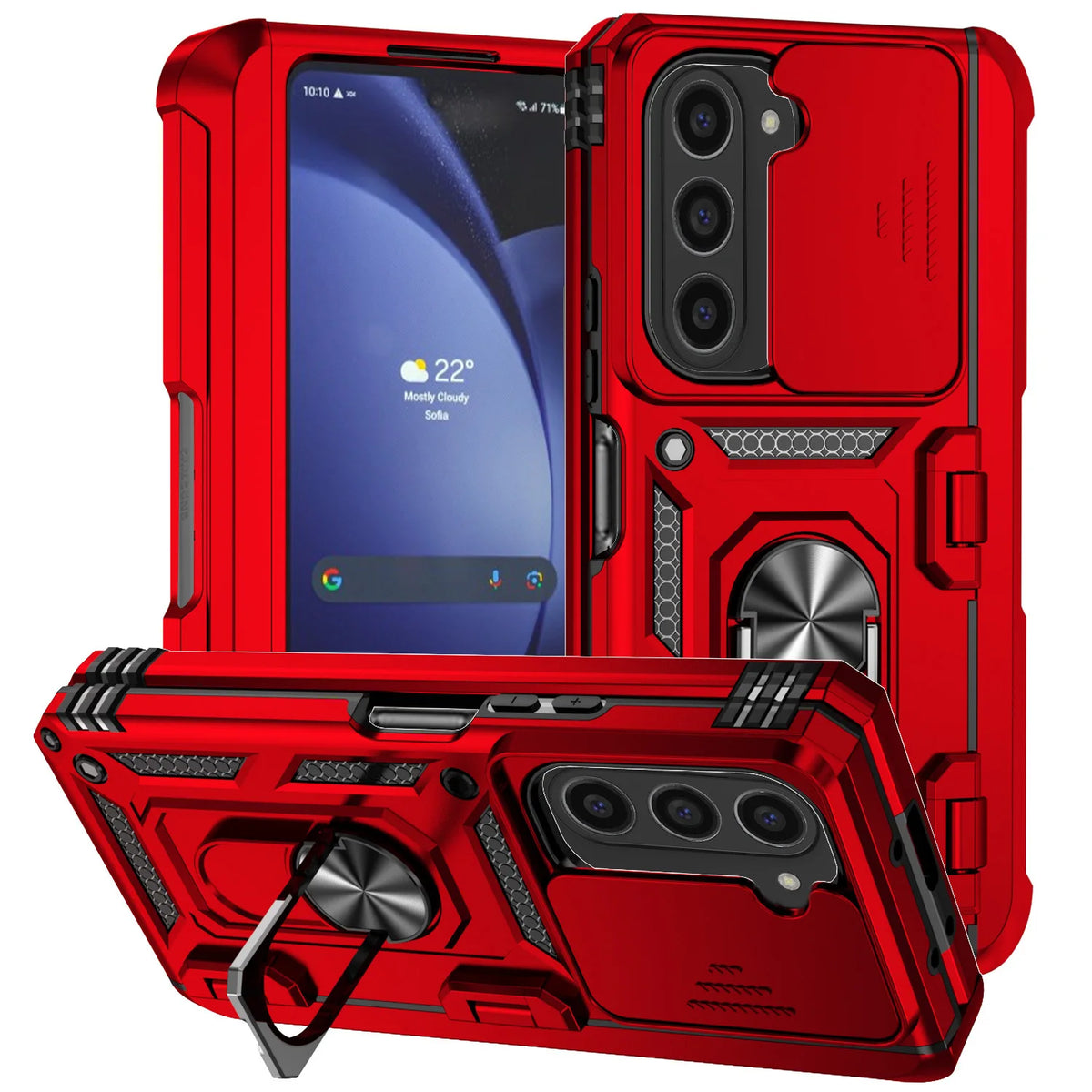 WeFor Samsung Galaxy Z Fold Case With Slide Lens Ring