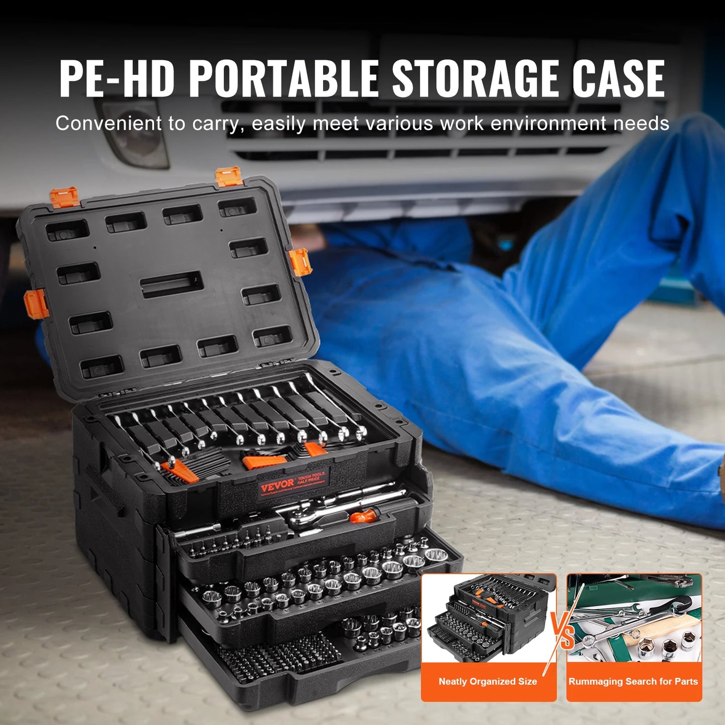 SucceBuy 450 Piece Mechanics Tool Set and Socket Set