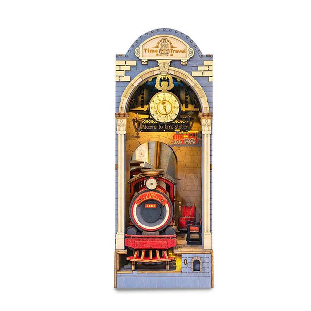 Robotime Diy Book Nook Wooden Miniature Doll House For Bookshelf