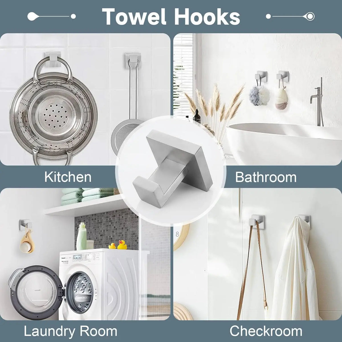 10 Piece Wall Mounted Stainless Steel Bathroom Accessory Set