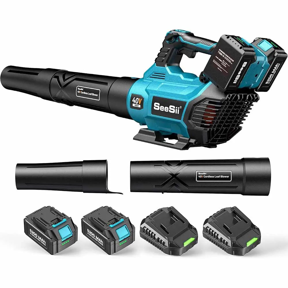 Seesii 40V Brushless Electric Turbo Blower Cordless Leaf Blower