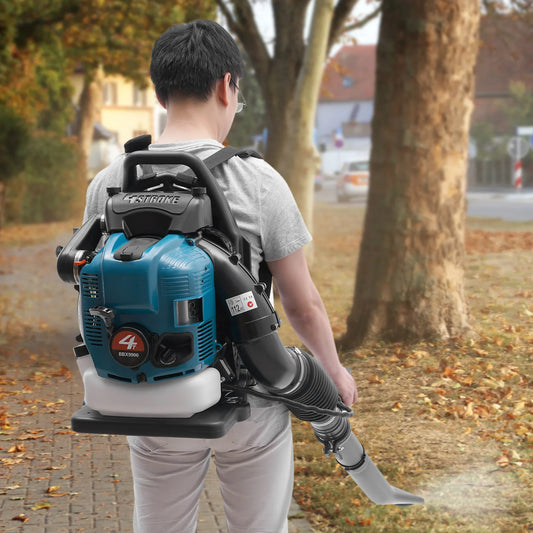 Bymaocar 75.6CC Gasoline Powered Four Stroke Backpack Leaf Blower