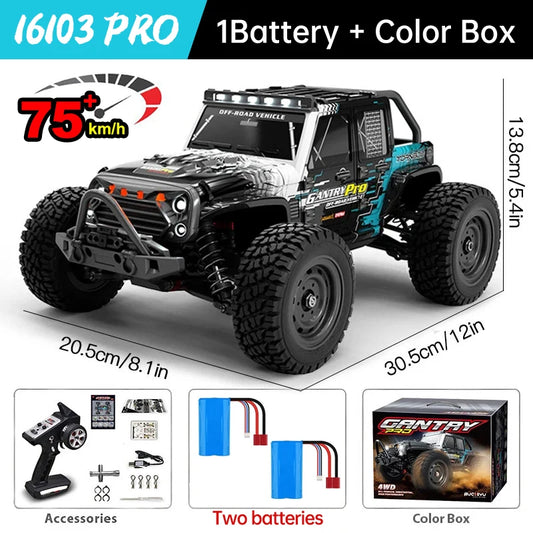 WLtoys 16101 Pro 1:16 Enhanced 4WD RC Car With LED