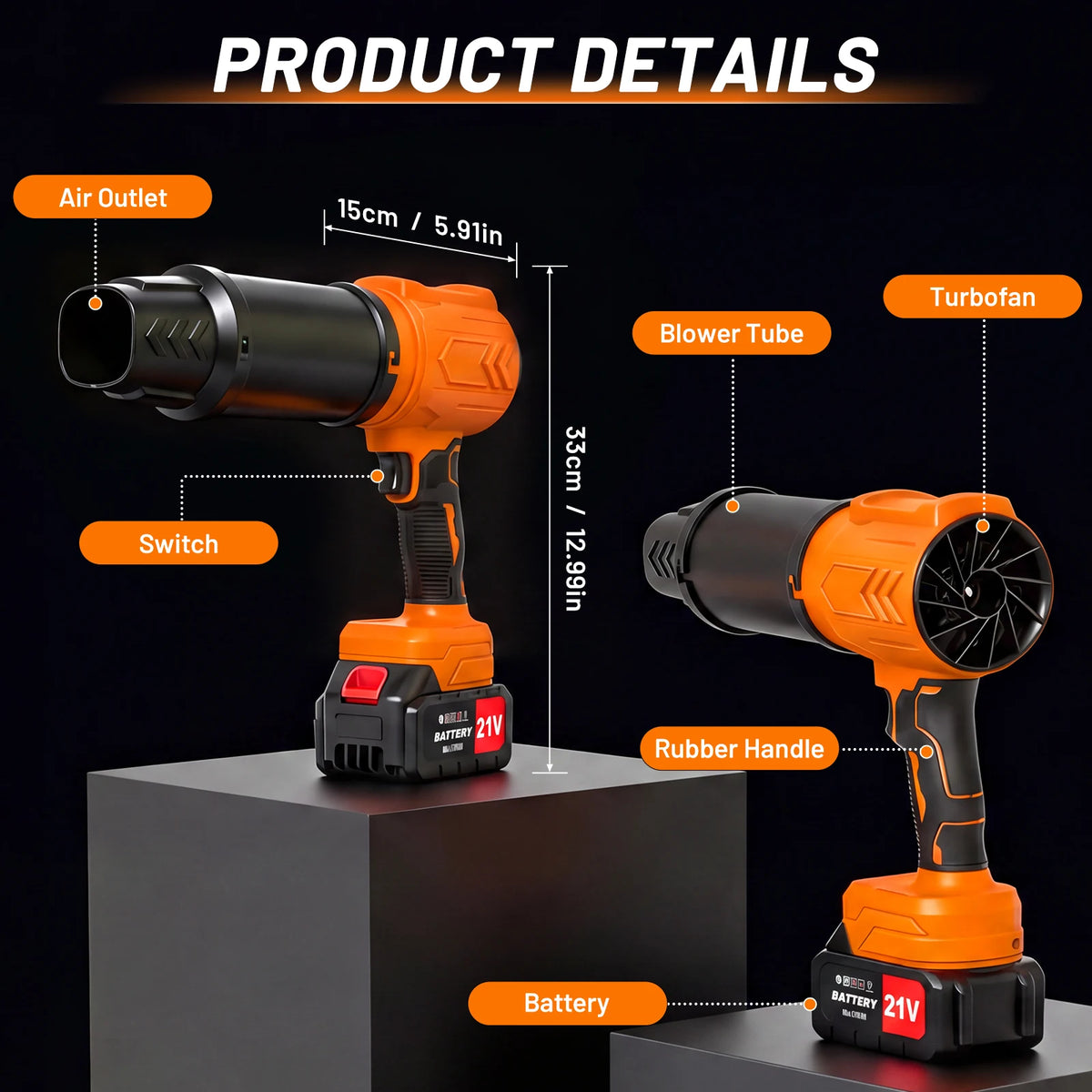 Cordless Variable Speed Leaf Blower With Dual Battery Pack