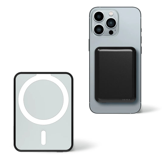 Portable 5000 mAh Wireless Magnetic Power Bank With Usb C Cable
