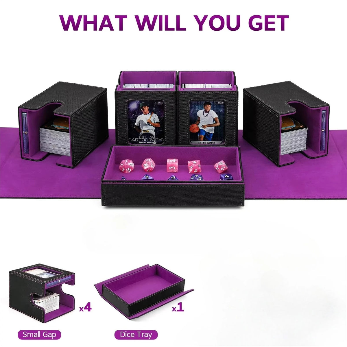 Premium Commander Deck Box With Dice Tray And Card Storage