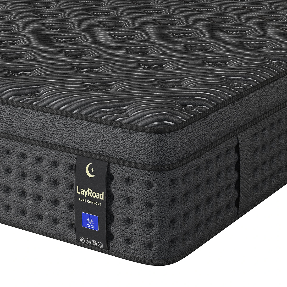 LayRoad Memory Foam Pocket Spring Boxed Mattress Medium Firm