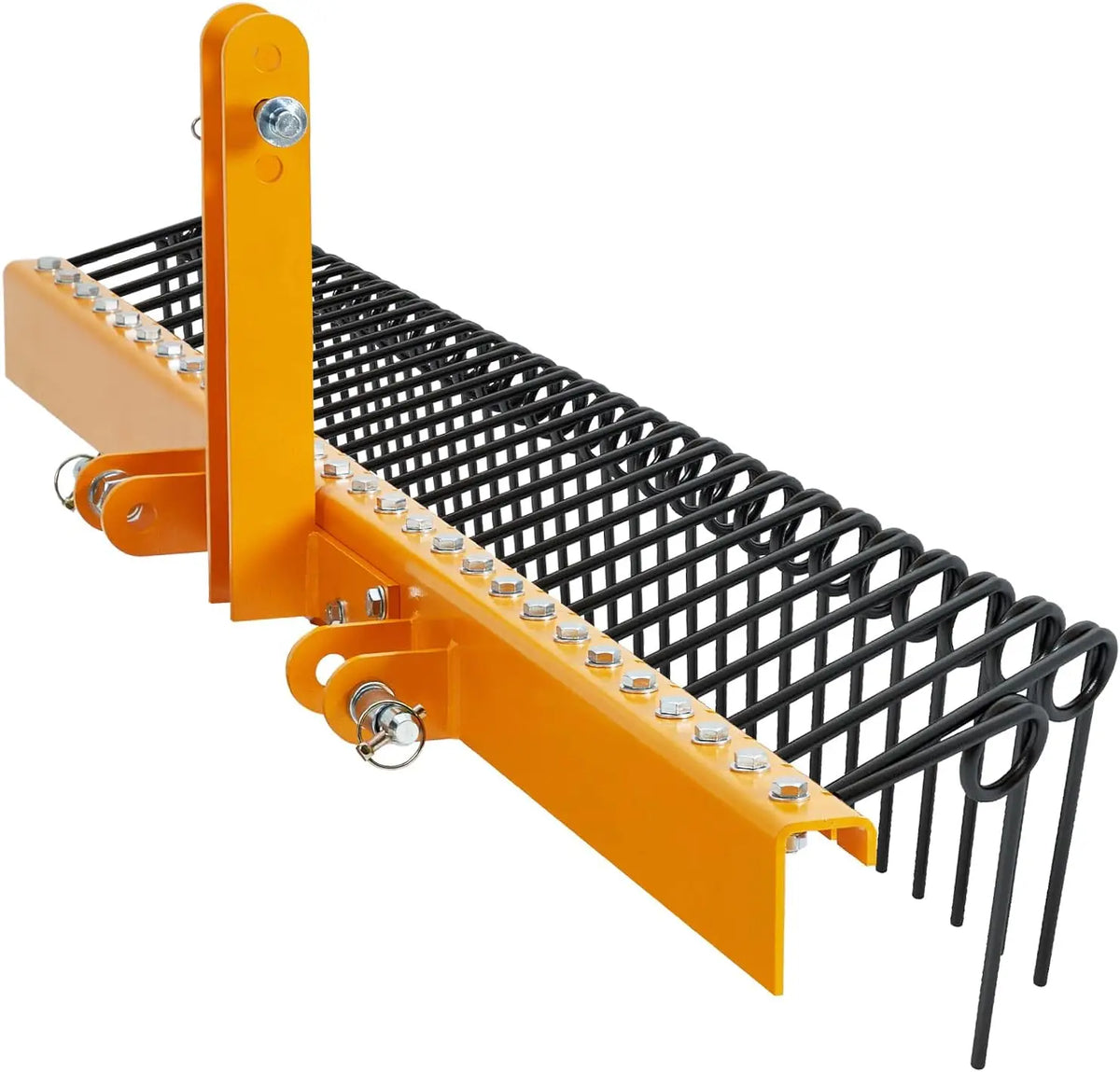 Farming Landscape Rake With 30 Spring Tines For Tractor Cleanup