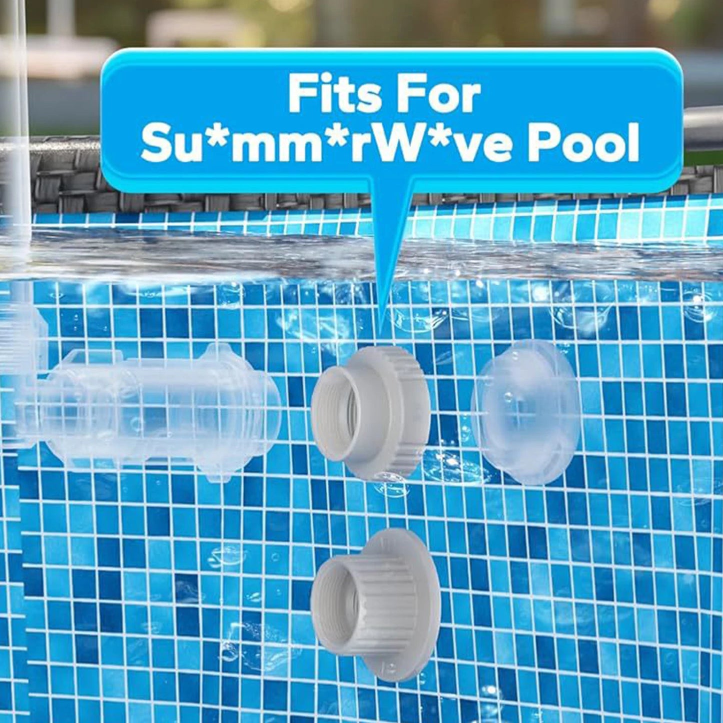 Alloyseed Ground Pool Fountain Adapter Kit For Waterfall Systems