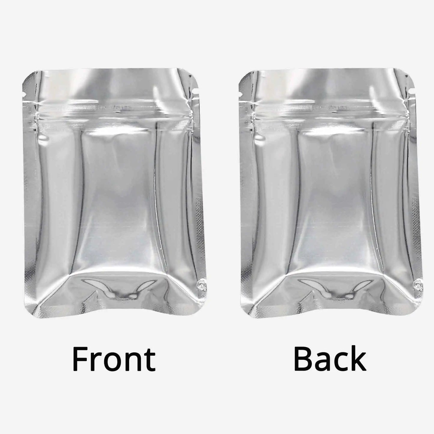VoluPack Flat Aluminum Foil Mylar Ziplock Pouches Glossy Storage Bags