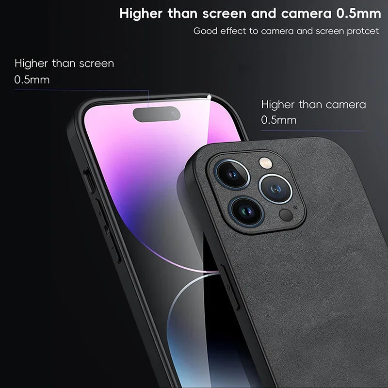 Dixsg Luxury Leather Phone Case With Shockproof Protection