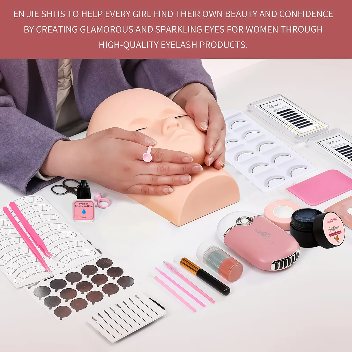 Professional Eyelash Extension Practice Kit for Beginner Artists