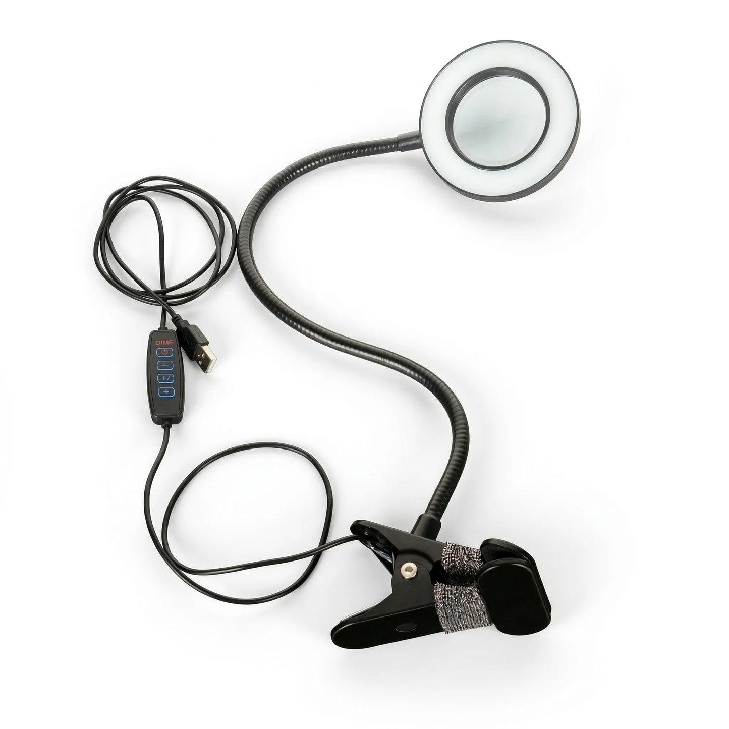 Smeileas 5X Clip On LED Magnifying Lamp With Clamp Desk