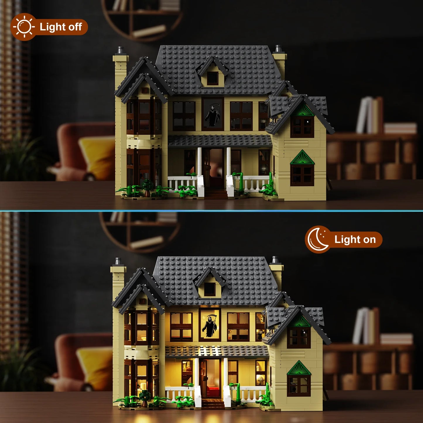 Haunted House Building Block Set Halloween Decor Gift
