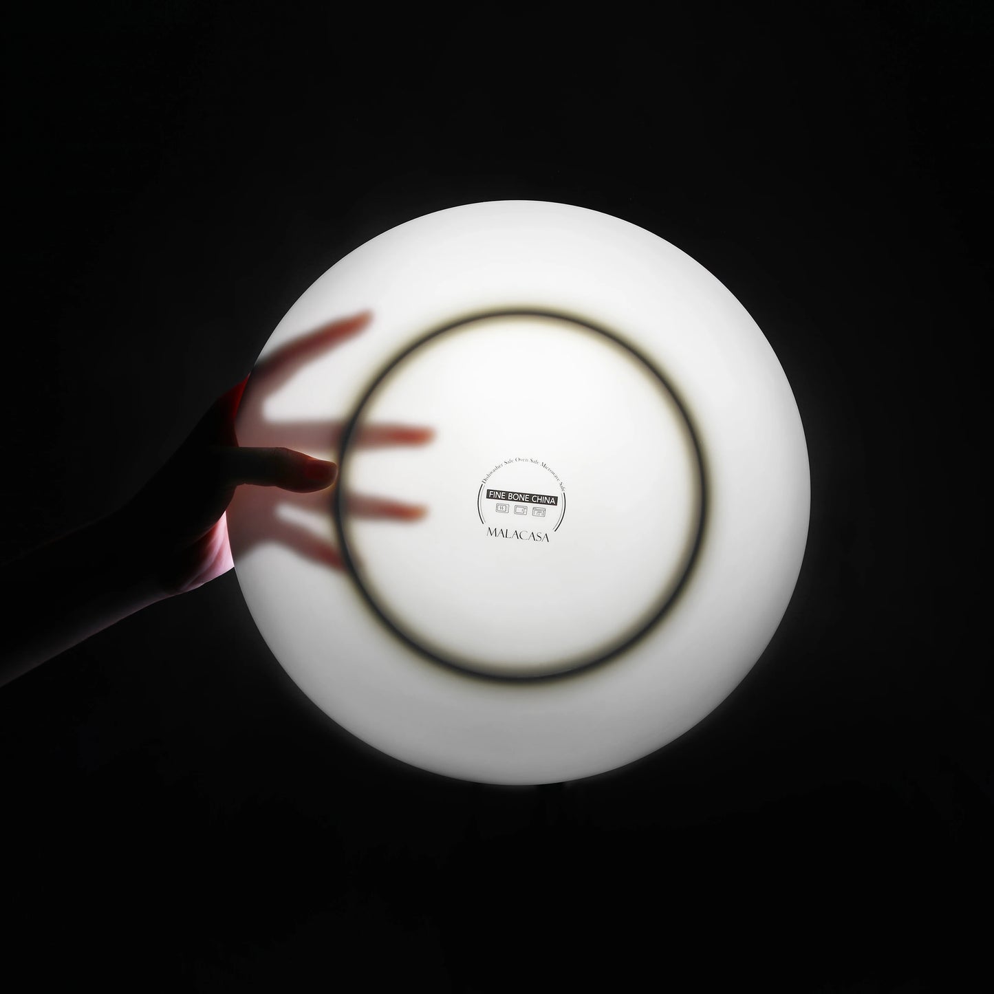 Malacasa Bone China Nordic White Dinnerware Set With Golden Rim