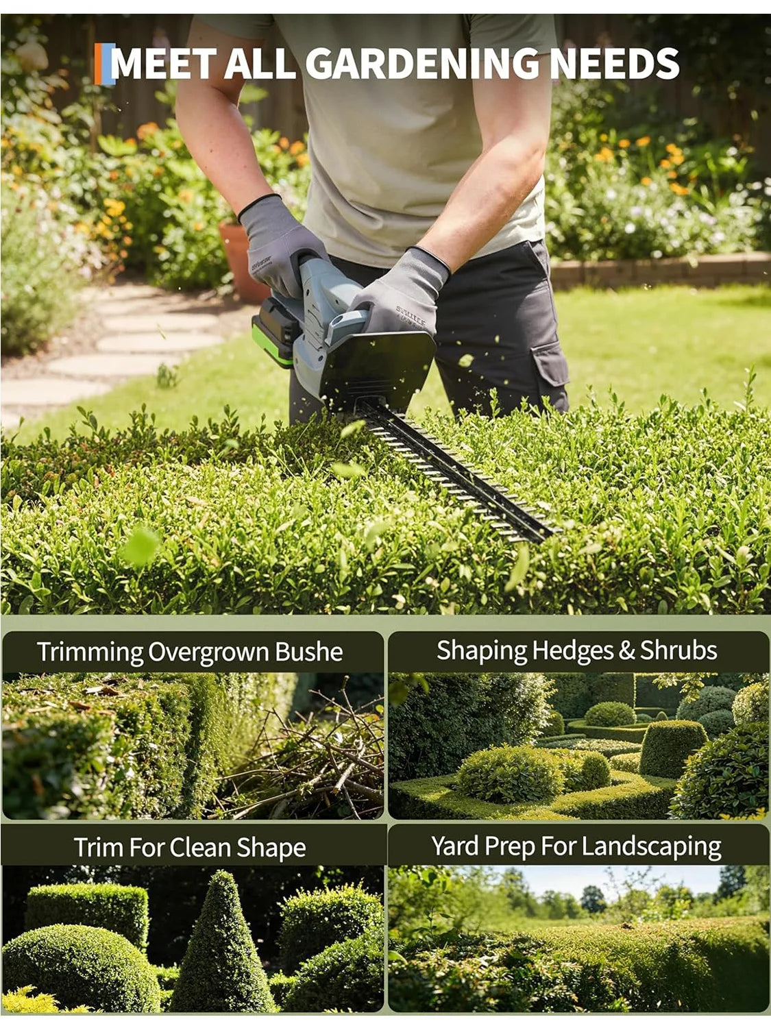 ANIXOL Cordless Hedge Trimmer With Battery And Charger