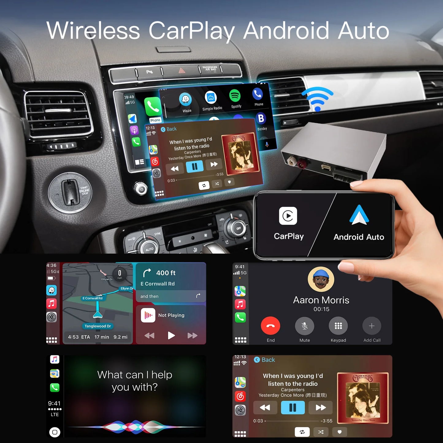 AutoABC Wireless CarPlay Android Auto For VW Touareg RNS850