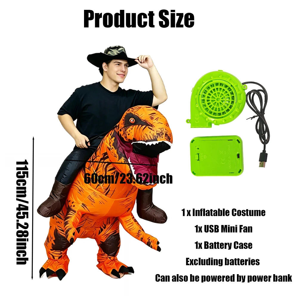 Inflatable Tyrannosaurus Rex Dinosaur Costume For Adult Cosplay