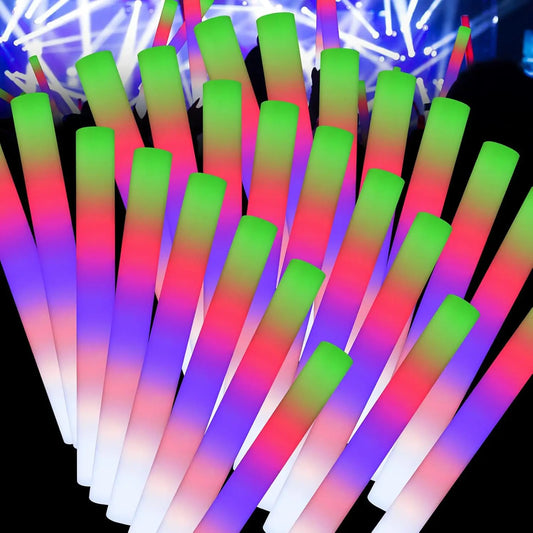 LED Foam Glow Sticks 110Pcs With 3 Modes Flashing Lights