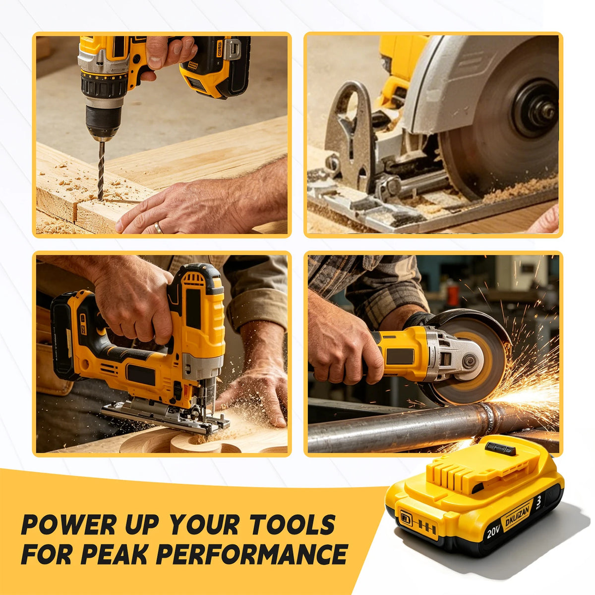 Rechargeable 20V Battery Pack Compatible With Dewalt Power Tools