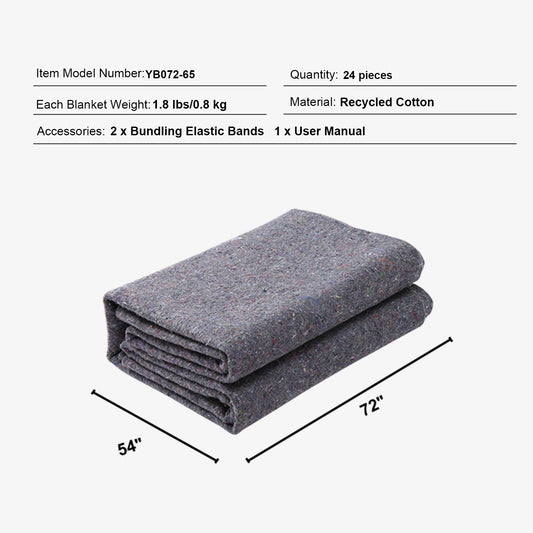 SucceBuy Recycled Cotton Heavy Duty Moving Blankets