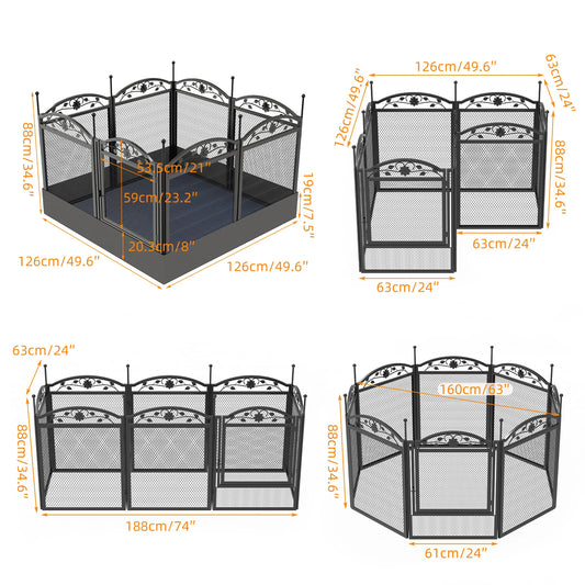 BINGOPAW Heavy Duty Dog Playpen for Outdoor Indoor Training