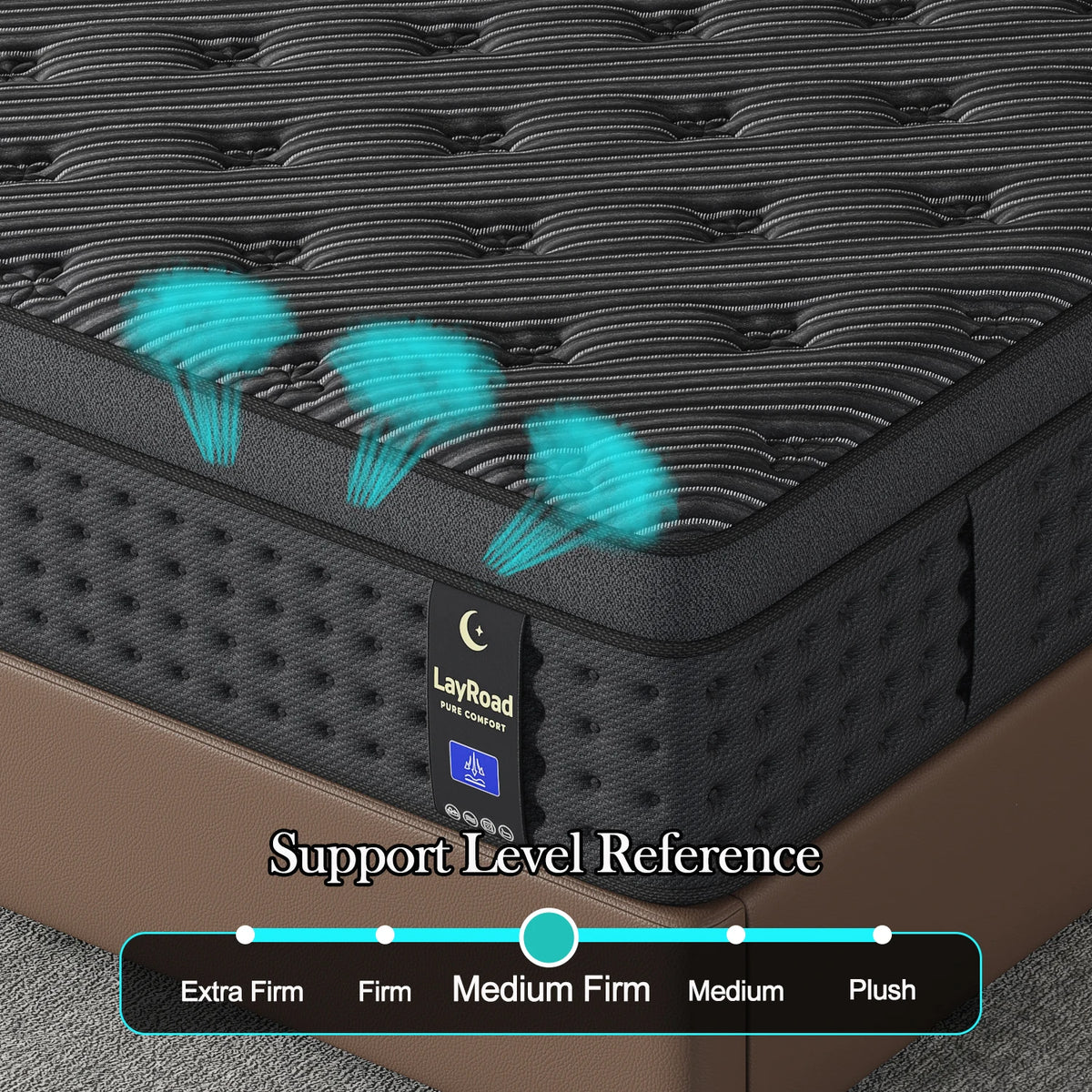LayRoad Memory Foam Pocket Spring Boxed Mattress Medium Firm