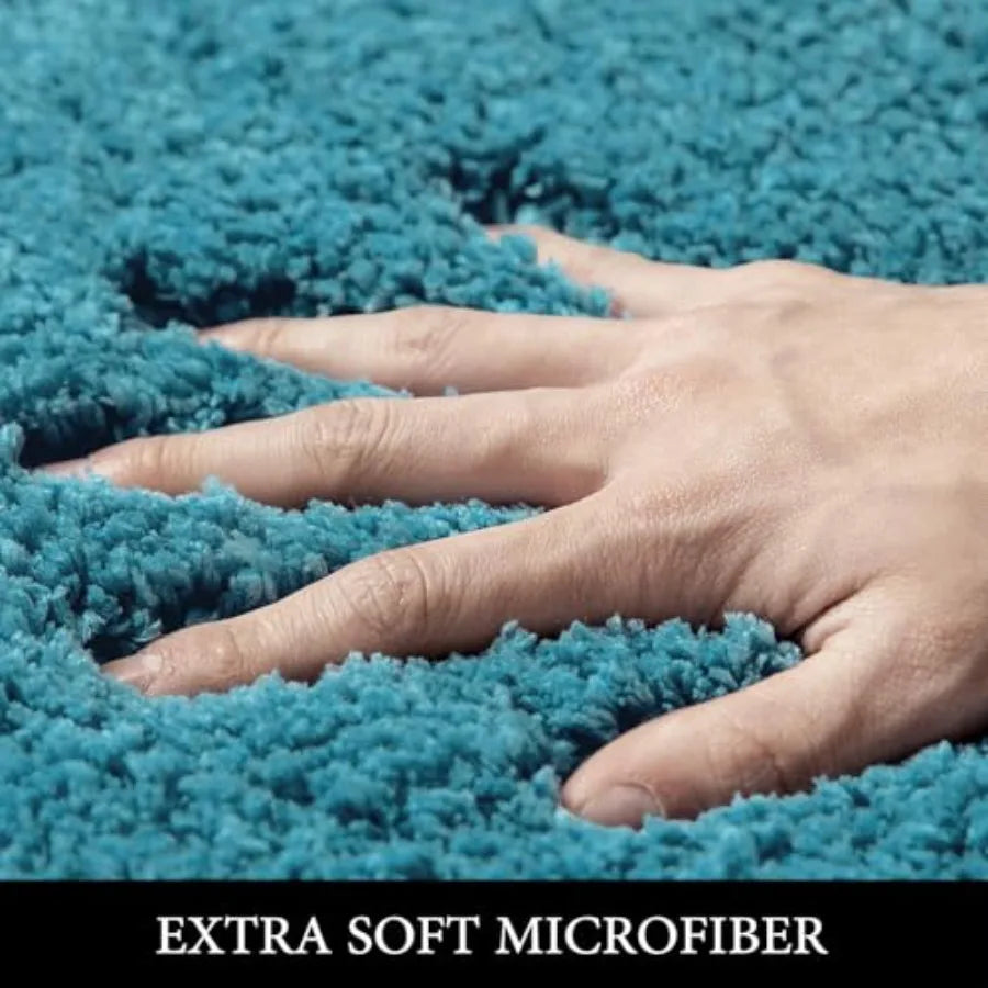 Soft Absorbent Microfiber Bath Rug Quick Dry Non Slip Design
