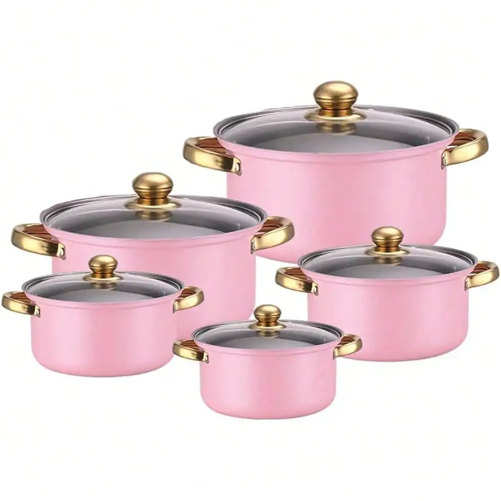Stainless Steel Nonstick Cookware Set For Induction And Gas Stoves