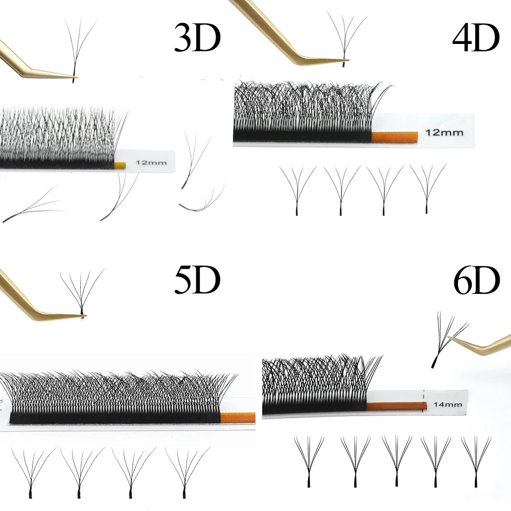 Nagaraku 3D 4D 5D W Shape Synthetic Eyelash Extensions