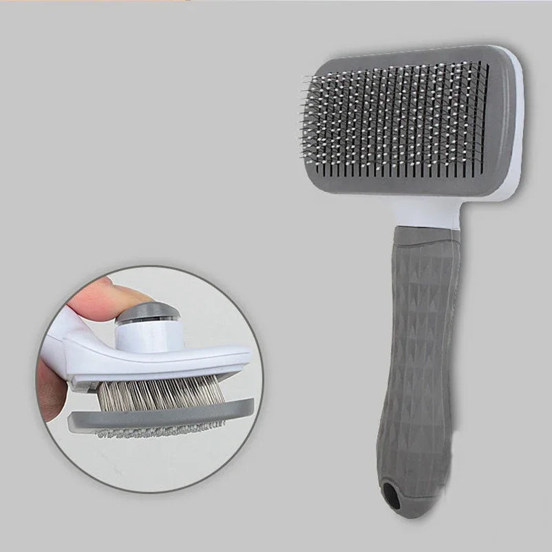 Self Cleaning Grooming Brush For Long Haired Dogs And Cats