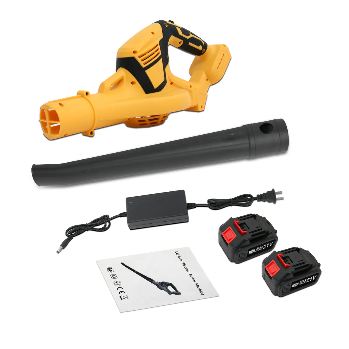 Cordless 21V Brushless Electric Leaf Blower For Yard Cleaning