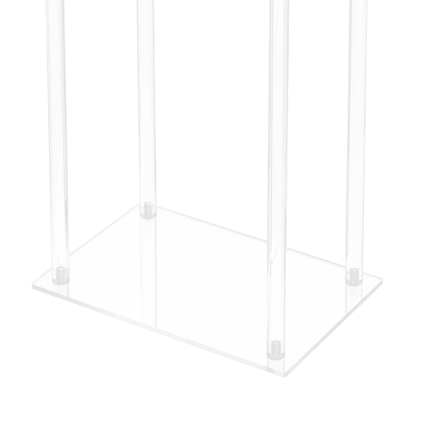 Bymaocar Crystal Flower Stand Clear Wedding Display Rack