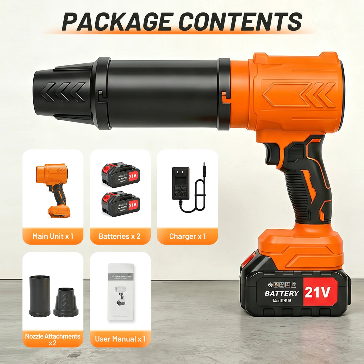 Cordless Variable Speed Leaf Blower With Dual Battery Pack