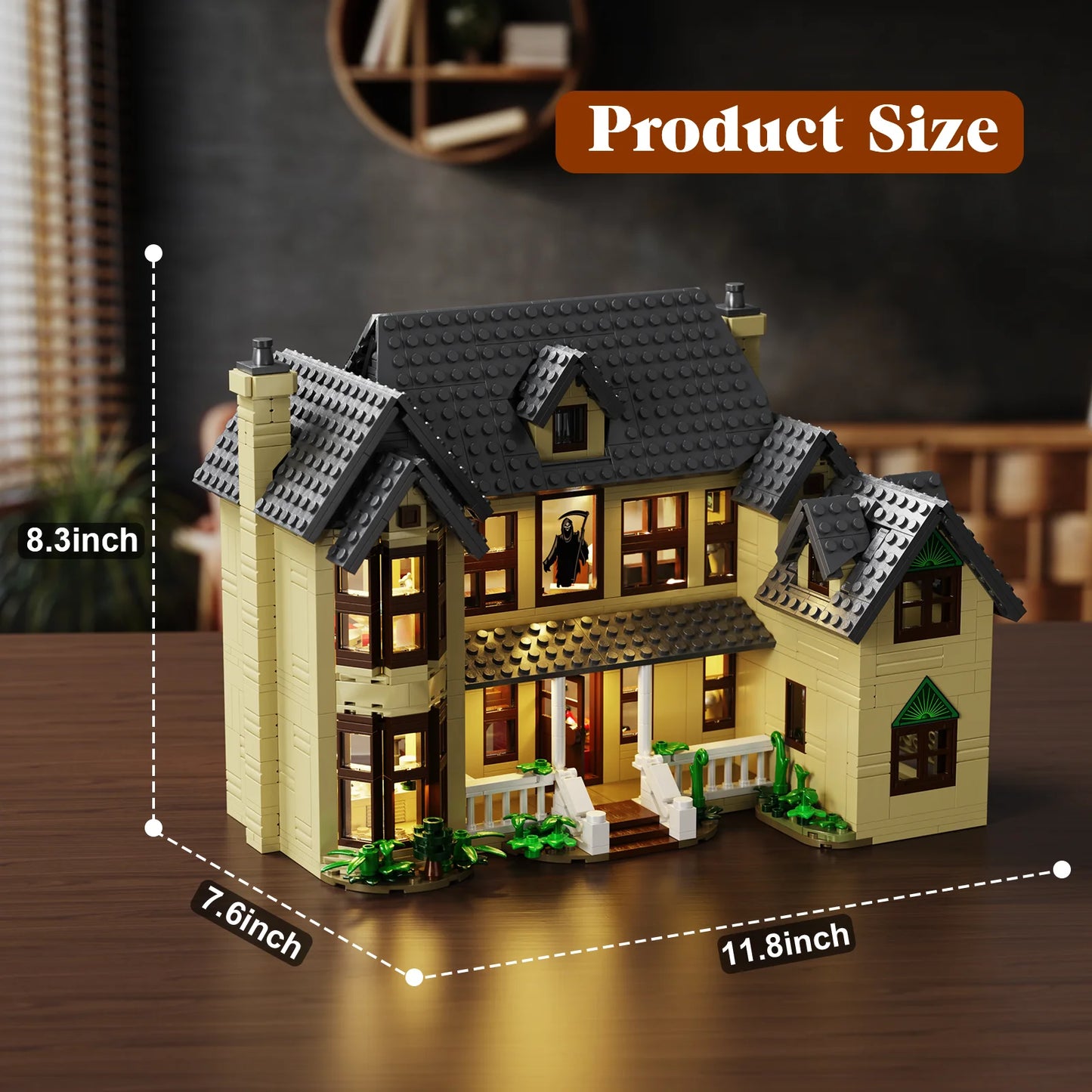 Haunted House Building Block Set Halloween Decor Gift