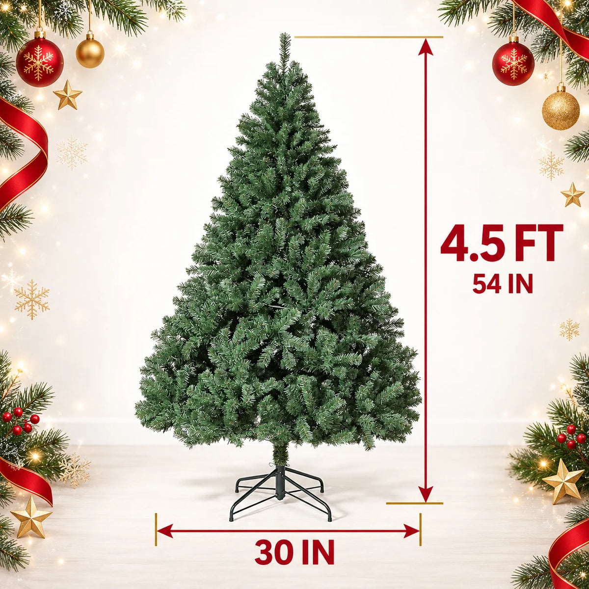 ANIXOL Unlit Artificial Spruce Christmas Tree With Realistic Branches
