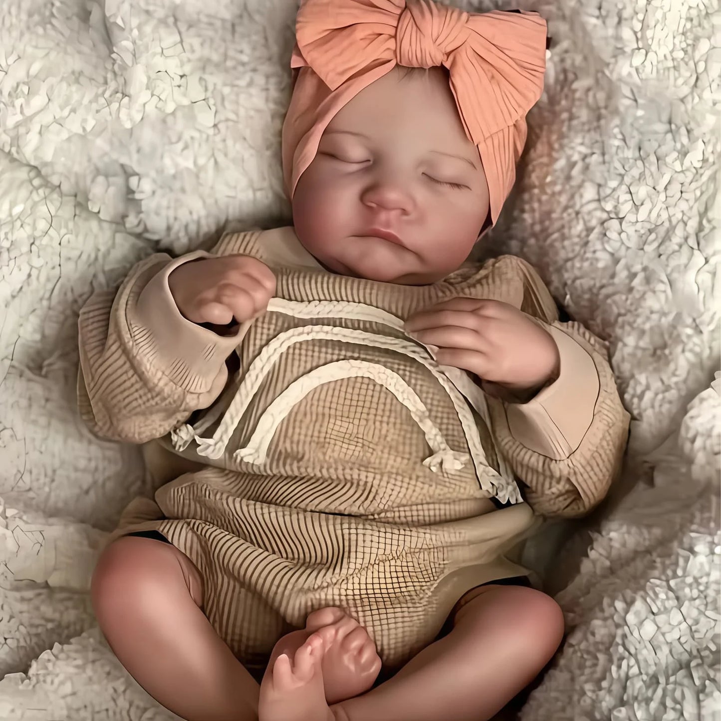 Risbecko Lifelike Reborn Doll Handmade With Vein Detail Vinyl Limbs
