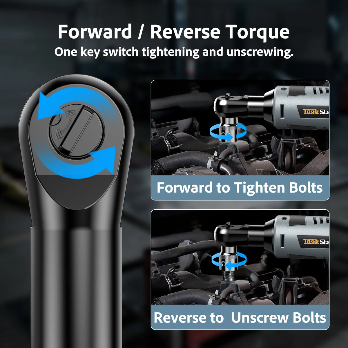 Taskstar Cordless Electric Ratchet Wrench Kit With Powerful Torque