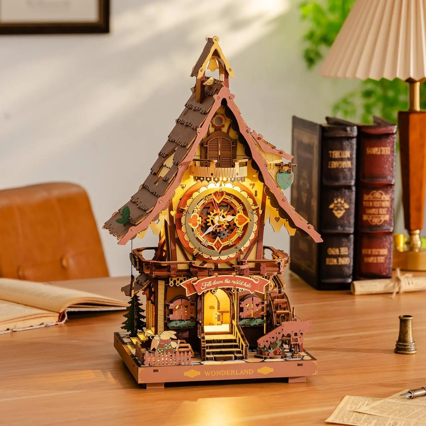 Robotime Rokr 3D Wooden Cuckoo Clock Kit With Working Bird