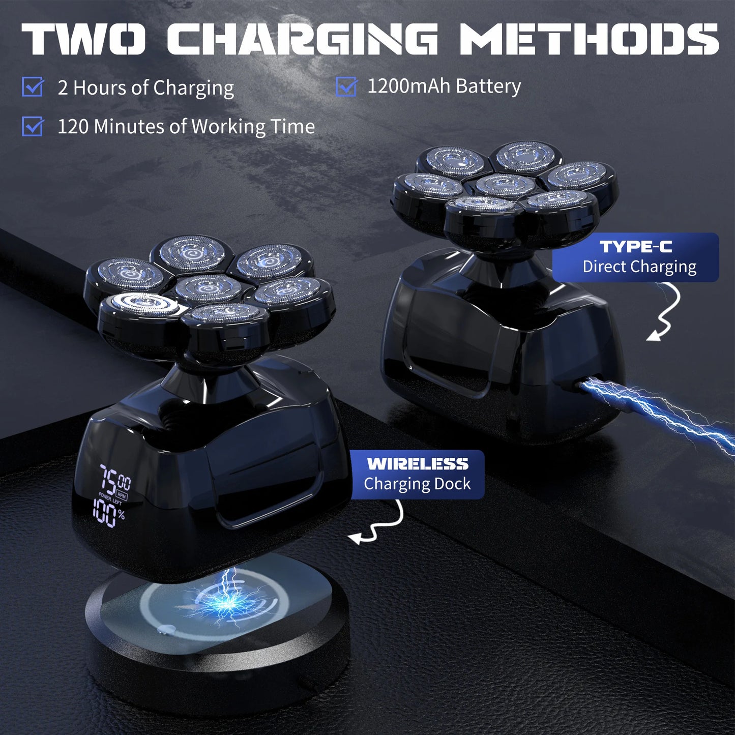 Sejoy 7D Electric Shaver For Men With Floating Head