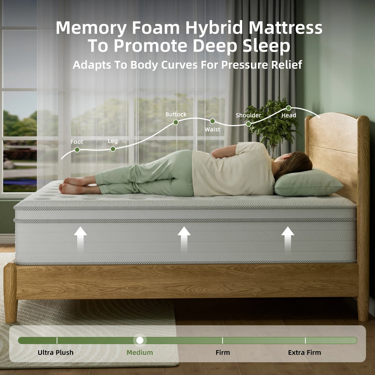 Carebody Medium Firm Hybrid Mattress With Pocket Springs