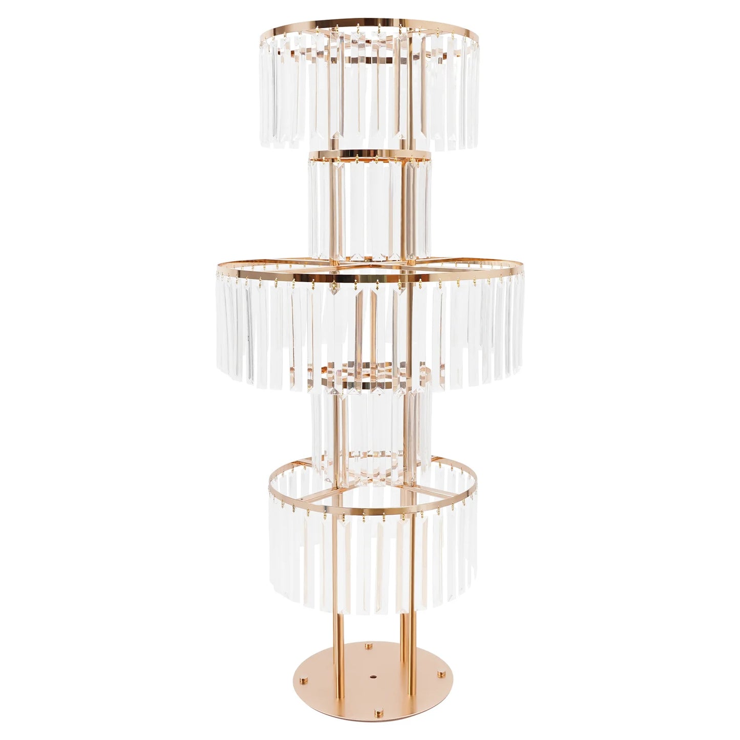 5-Tier Wedding Centerpiece Stand With Acrylic Flower Vases