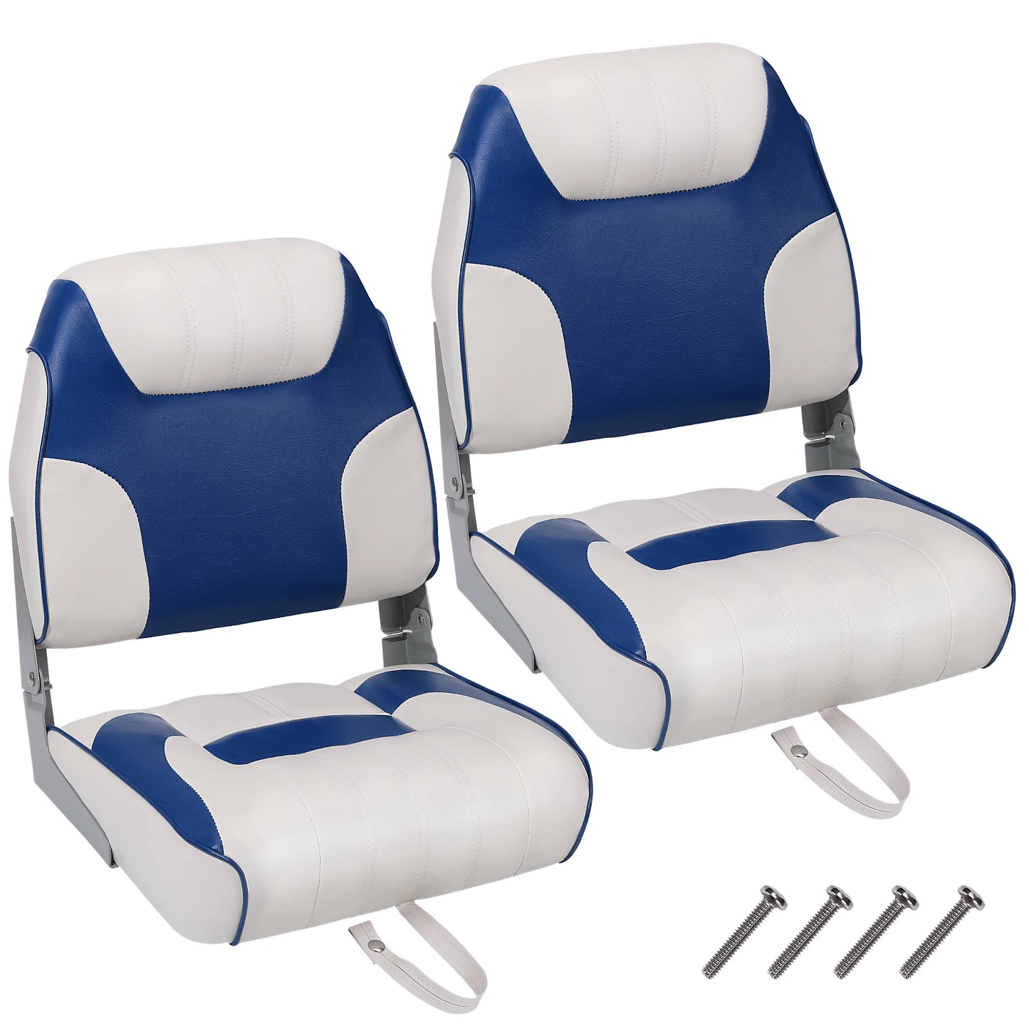 Premium Heavy Duty Folding Boat Seat With Thick Padded Cushion