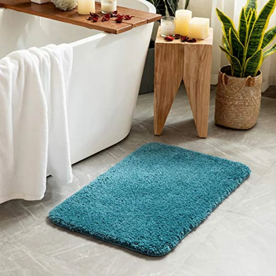 Soft Absorbent Microfiber Bath Rug Quick Dry Non Slip Design