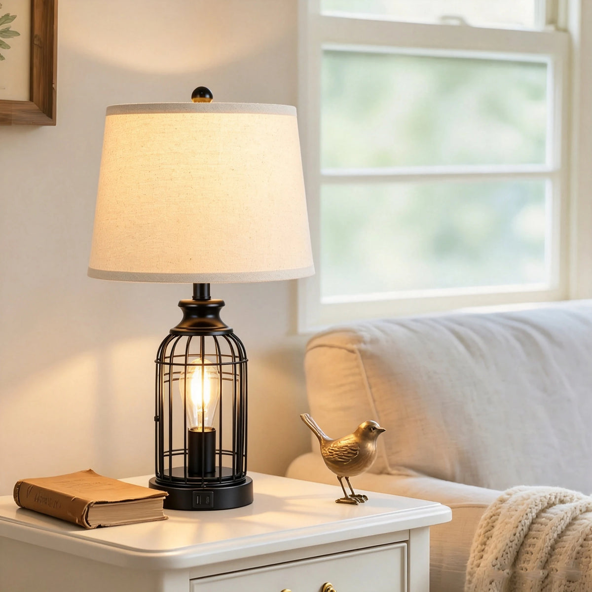 Stanbow Modern Minimalist Double Layer Cloth Table Lamp